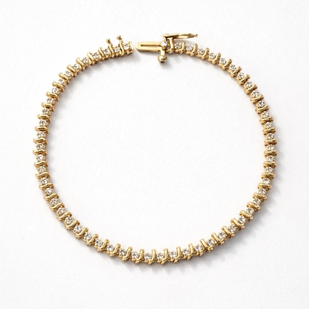 Elegant Gold Tennis Bracelet